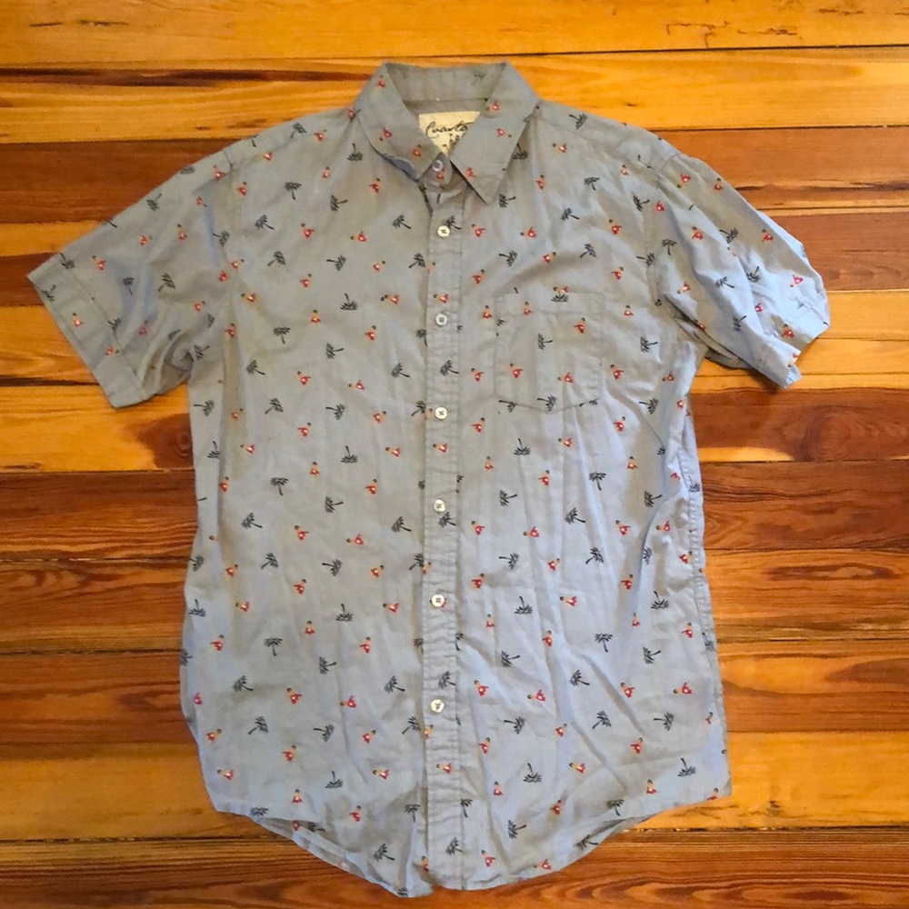 Palm Tree Button Down Short Sleeve